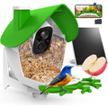 Smart Bird Feeder with Camera, 2K Video Bird Camera Feeder Live with 32GB Card, AI Identify, Ideal Gift for Birds Lover