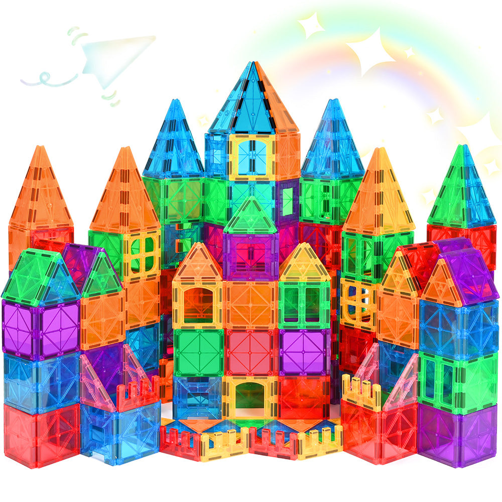 Magnetic Tiles Preschool Learning Sensory Montessori Toys, Educational Toys for Toddlers Kids Ages 3+