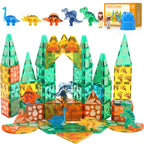 Magnetic Tiles Dinosaur Toys 3D Movable Dino Blocks for Kids Toddler Outdoor Sensory Toys