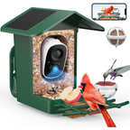 Bird Feeder with Camera Solar Powered, AI Identify & Auto Capture, 2K HD Live Video Gift for Bird Lovers