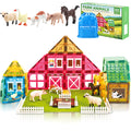 Magnetic Tiles Farm Animal Toys Set for Toddles Kids, Montessori STEM Educational Magnetic Building Blocks
