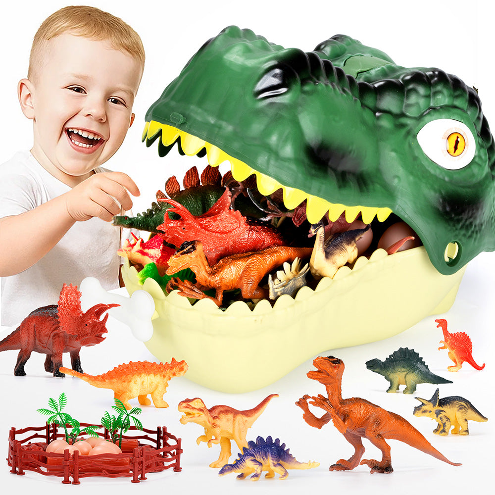 Dinosaur Toys for Kids 3-6,45PCS Realistic Jurassic Dinosaurs Figures with Eggs&Trees&Fence