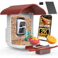 Bird Feeder with Camera,2K HD with 32GB Card, AI Identify Smart Bird House Cam,Live Stream,Ideal Gift for Bird Lover
