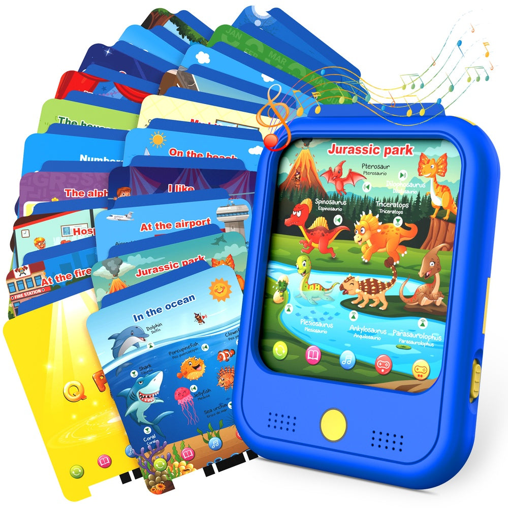 Kids Learning Tablet Educational Learning Pad for Toddlers 2-5 to Learn Alphabets, Numbers, Talking Cards for Toddlers