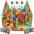 120pcs Magnetic Tiles for Kids,Educational Magnetic Building Blocks for Boys Girls