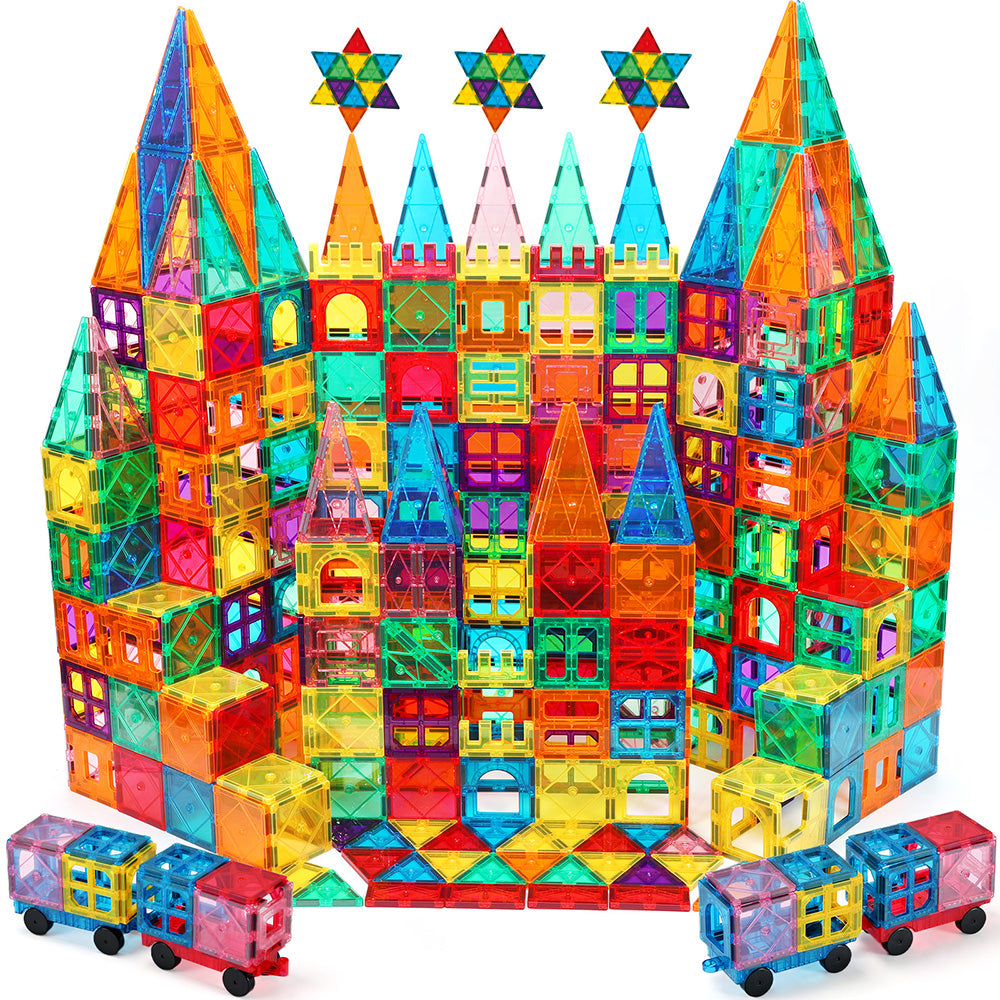 120pcs Magnetic Tiles for Kids,Educational Magnetic Building Blocks for Boys Girls