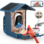 Bird Feeder with Camera, AI Identify & Auto Capture, 2K HD Live Video Smart Bird Feeder
