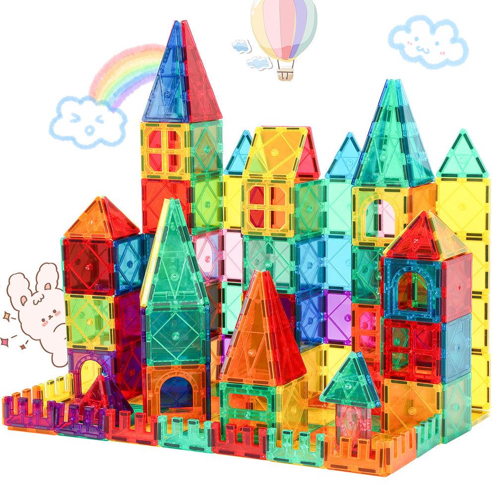 Magnetic Tiles, Magnet Building Set,Magnetic Blocks, 3D STEM Stacking Toys