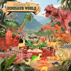 Dinosaur Toys for Kids 3-6,45PCS Realistic Jurassic Dinosaurs Figures with Eggs&Trees&Fence