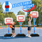 Toddler Basketball Hoop Height Adjustable Kids Basketball Hoops for Indoor & Outdoor Play with 2 Balls