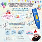 Bilingual Interactive World Map for Kids, Talking Geography Learning Toy with Quiz Games for Ages 3-12，Birthday Gifts