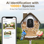 Smart Bird Feeder with Camera Solar Powered, 2K Video Bird Camera Feeder Live with 32GB Card, Ideal Gift for Birds Lover