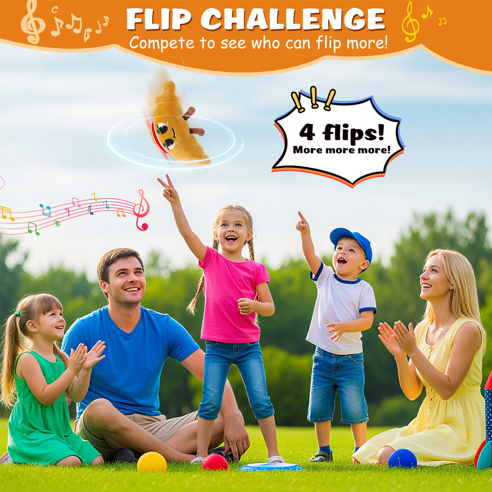 Flip & Pass the Croissant, Electronic Interactive Game, Hilarious Family Party Games for Kids Ages 3, 4-8+