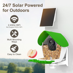 Smart Bird Feeder with Camera, 2K Video Bird Camera Feeder Live with 32GB Card, AI Identify, Ideal Gift for Birds Lover