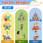 Magnetic Tiles Building Blocks Stem Toys for 3+ Year Old Boys and Girls Montessori Toys