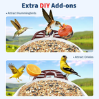 Bird Feeder with Camera with AI Identify Birds, 2K Live View, Instant Arrival Alerts, Smart Bird House