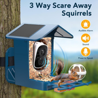Bird Feeder with Camera, AI Identify & Auto Capture, 2K HD Live Video Smart Bird Feeder