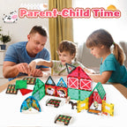 Magnetic Tiles Farm Animals Toys Magnet Building Blocks Garden Set STEM Preschool Toddler Toys for Boys Girls
