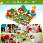 Magnetic Tiles Farm Animal Toys Set for Toddles Kids, Montessori STEM Educational Magnetic Building Blocks