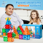 Magnetic Tiles Preschool Learning Sensory Montessori Toys, Educational Toys for Toddlers Kids Ages 3+