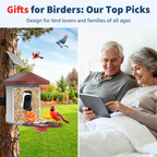 Bird Feeder with Camera with AI Identify Birds, 2K Live View, Instant Arrival Alerts, Smart Bird House