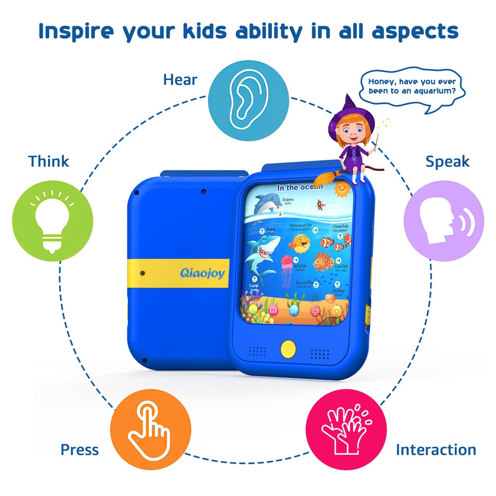 Kids Learning Tablet Educational Learning Pad for Toddlers 2-5 to Learn Alphabets, Numbers, Talking Cards for Toddlers