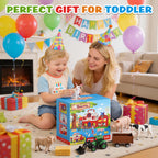 Big Red Barn Farm Animal Toys with Sound Effects, 21 Pieces Take Along Farm Playset for Toddlers