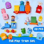 Farm Train Learning Toy, Counting, Matching & Sorting Montessori Learning Animal Set