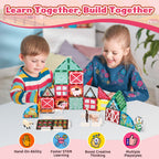 Magnetic Tiles Farm Animals Toys Magnet Building Blocks Garden Set STEM Preschool Toddler Toys for Boys Girls