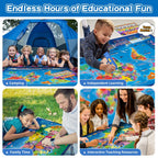 Bilingual Interactive for Kids Talking USA Map World Map for Kids Learning,Geography Toys Games Gift for 4-12 Girls/Boys