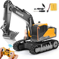 Double E Volvo Licensed RC Excavator Toy, 360° Spin & 330° Cab Rotation, Rechargeable, Dig & Unload, STEM Gift Kids 3+