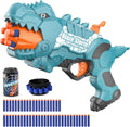 Dinosquad Dino Soft Dart Blaster, 50 Foam Darts, 5-Dart Rotating Drum, Indoor Outdoor Toy Gift for Kids Ages 6+