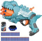 Dinosquad Dino Soft Dart Blaster, 50 Foam Darts, 5-Dart Rotating Drum, Indoor Outdoor Toy Gift for Kids Ages 6+