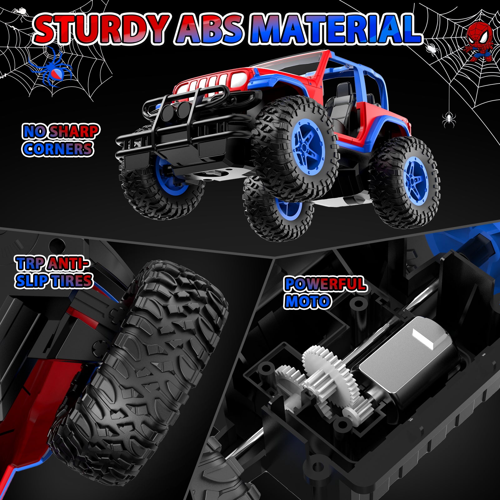 NQD 1:16 2.4Ghz Off Road RC Truck, 80 Mins Play with Stickers, Remote Control Car Gift for Girls Ages 3-6
