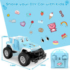 NQD Blue 1:16 Remote Control Off Road RC Truck, 2.4Ghz All Terrain Toy Car with Stickers, 80 Mins Playtime Gift for Kids