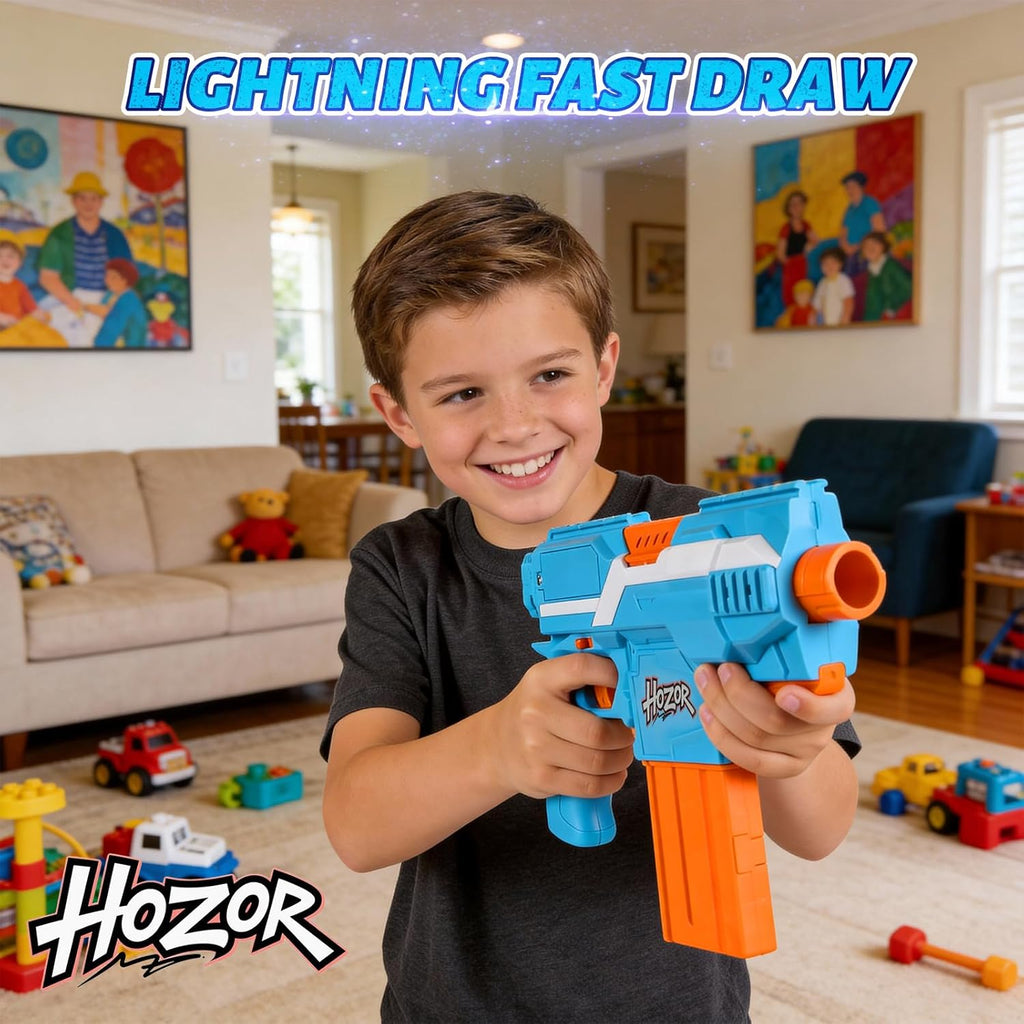 Motorized Rechargeable Soft Dart Blaster Set, Tactical Vest, Multi-Play, 3 Modes, 2 Clips & 150 Foam Darts, Kids Gift