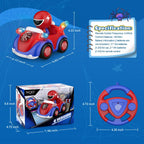 NQD Toddler Spider RC Car: Cartoon Race Toy with Music & Lights, Safe ABS Gift for Kids Boys Girls 3-7