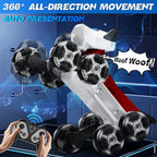NQD RC Robot Dog Toy: 360° Spin Stunt Robotic Car with LED Eyes & Sound, Ideal Gift for Kids Boys Girls