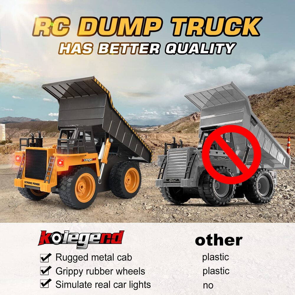 Remote Control Dump Truck RC Truck Construction Vehicle Truck Toys with Rechargeable