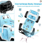 NQD Blue 1:16 Remote Control Off Road RC Truck, 2.4Ghz All Terrain Toy Car with Stickers, 80 Mins Playtime Gift for Kids