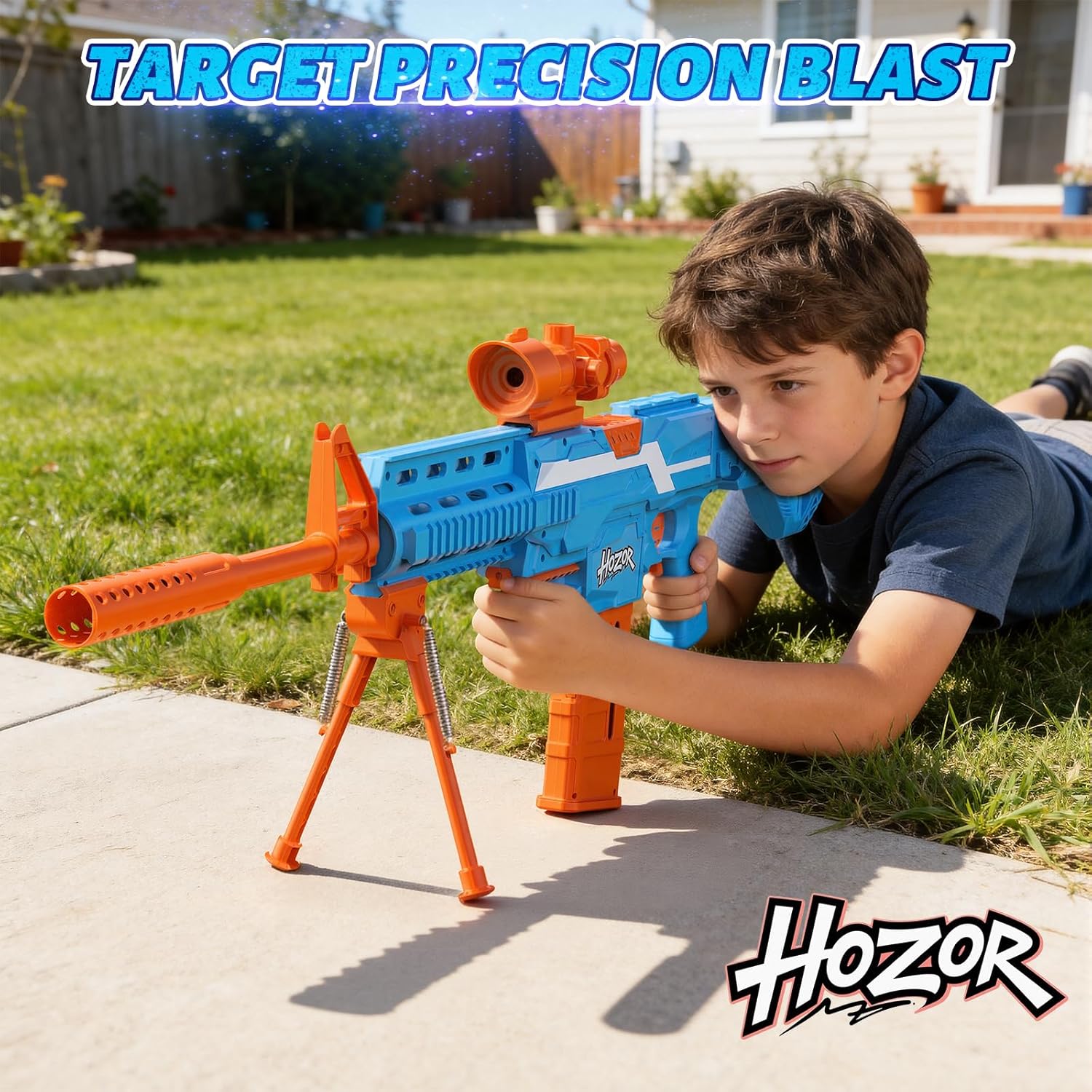 Motorized Rechargeable Soft Dart Blaster Set, Tactical Vest, Multi-Play, 3 Modes, 2 Clips & 150 Foam Darts, Kids Gift