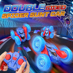 NQD Spider RC Stunt Car: 360° Flip 4WD Off-Road Vehicle with LED Wheels, Toy Gift for Boys Kids 4-12
