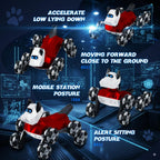 NQD RC Robot Dog Toy: 360° Spin Stunt Robotic Car with LED Eyes & Sound, Ideal Gift for Kids Boys Girls