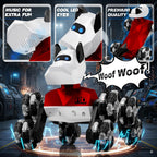 NQD RC Robot Dog Toy: 360° Spin Stunt Robotic Car with LED Eyes & Sound, Ideal Gift for Kids Boys Girls