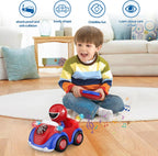 NQD Toddler Spider RC Car: Cartoon Race Toy with Music & Lights, Safe ABS Gift for Kids Boys Girls 3-7
