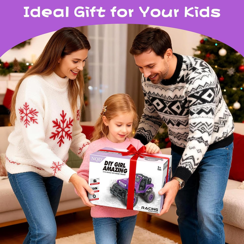 NQD RC Cars 1:16 Scale Remote Control Jeep Car 80 Min Playtime 2.4Ghz Off-Road RC Trucks for for Toddlers Girls Kids
