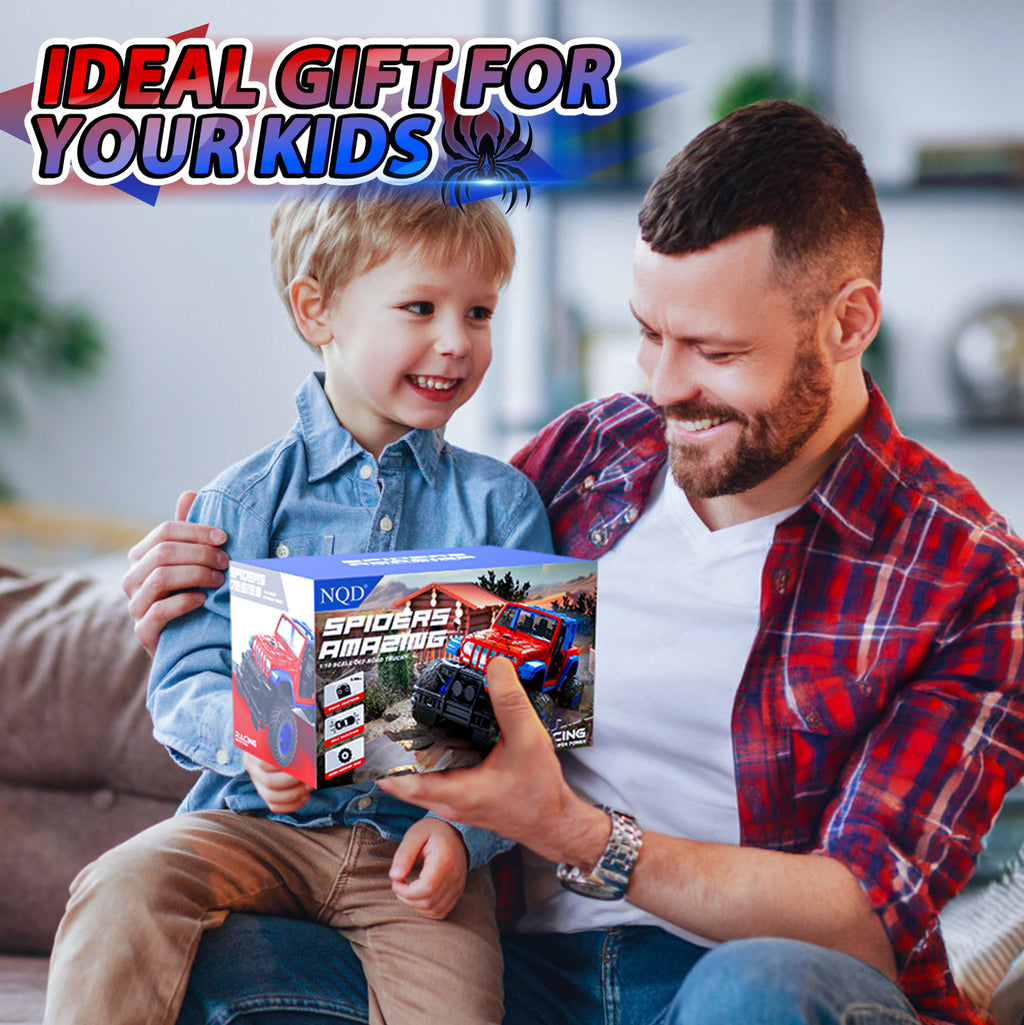NQD 1:16 2.4Ghz Off Road RC Truck, 80 Mins Play with Stickers, Remote Control Car Gift for Girls Ages 3-6
