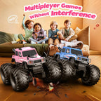 NQD® Pink Amphibious 4x4 RC Monster Truck, Waterproof 360° Rotate 2.4Ghz All Terrain Off-Road Toy Gift for Boys Ages 6-12+