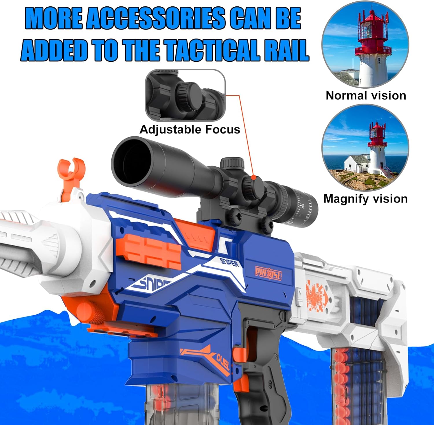 Auto Rechargeable Soft Dart Blaster Kit, Tactical Vest, Scope, Detachable Stock, Dual Modes, 150 Darts, Gift Kids 8-12