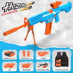 Motorized Rechargeable Soft Dart Blaster Set, Tactical Vest, Multi-Play, 3 Modes, 2 Clips & 150 Foam Darts, Kids Gift